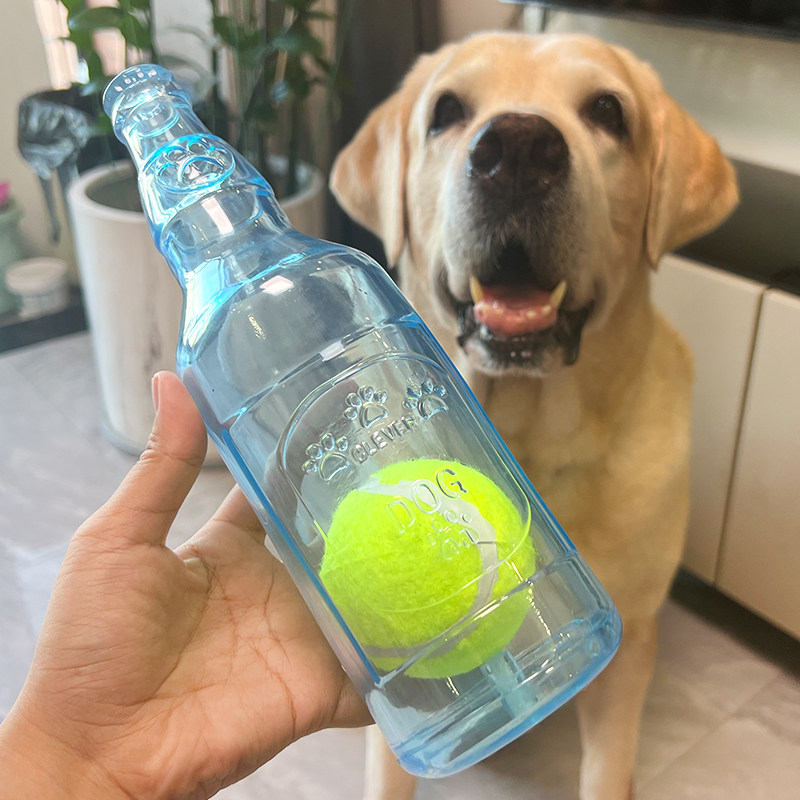 加厚大号发声网球橡胶瓶子宠物磨牙咬胶耐咬狗狗玩具幼犬解闷互动图片