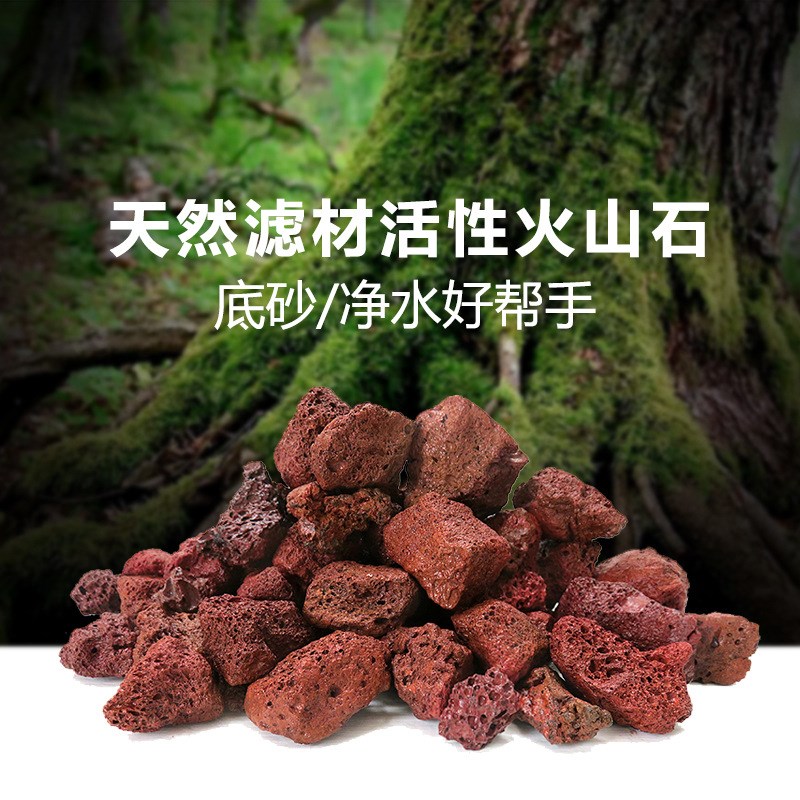 水族箱鱼缸过滤材料造景摆设火山石花罗汉增色增艳起头火山岩包邮