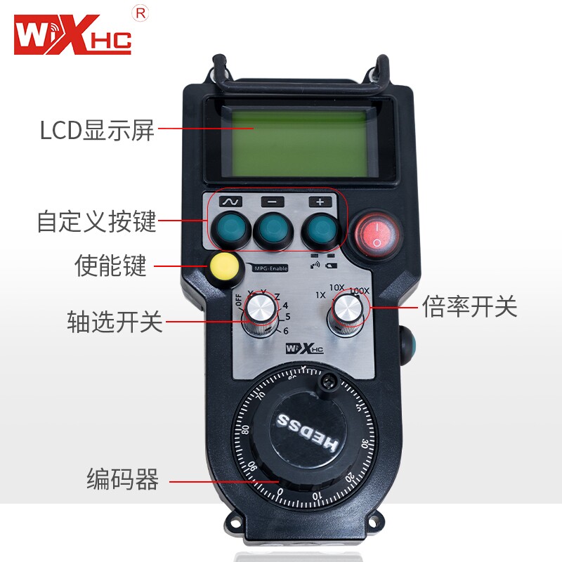 芯合成无线电子手轮加工中心手摇脉冲发生器雕刻机数控机床手轮