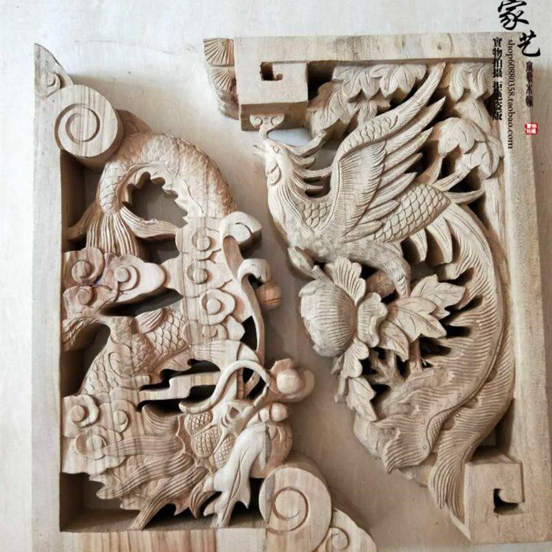 东阳木雕实木牛腿柱头梁拖雀替手工雕刻角花中式仿古工程建筑寺庙