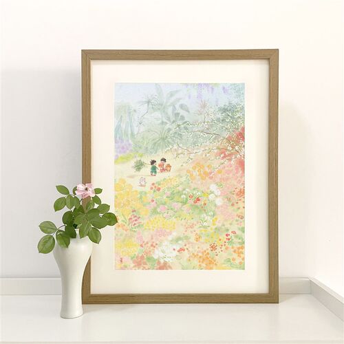春羊家【采购春天】 可爱清新实木画客厅装饰画挂画 春羊绘