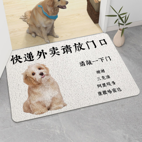 快递外送放门口地垫门外门前修狗脚垫门口门厅入户门定制狗狗垫子