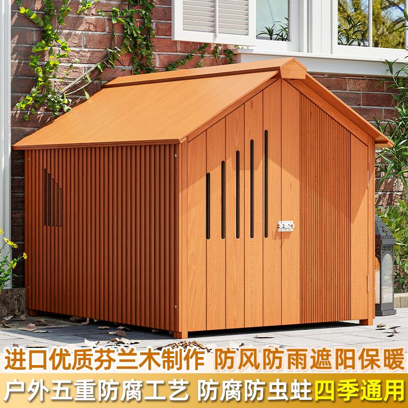 狗窝冬天保暖豪华狗屋冬季室外过冬宠物窝实木耐撕咬洞穴式全包围