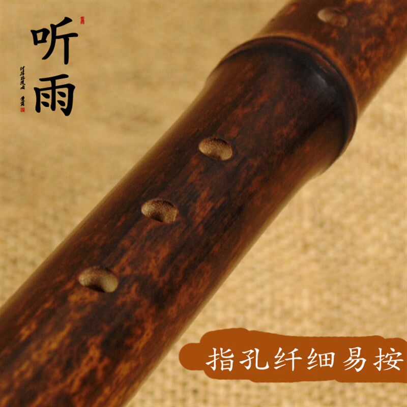 [听雨]8八孔F G调琴箫专业演奏琴萧紫竹洞箫精制一节竹箫乐器初学