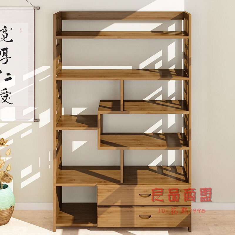 上新中式实木博古架书架书柜多宝阁古董架子仿古茶叶架置物架展示