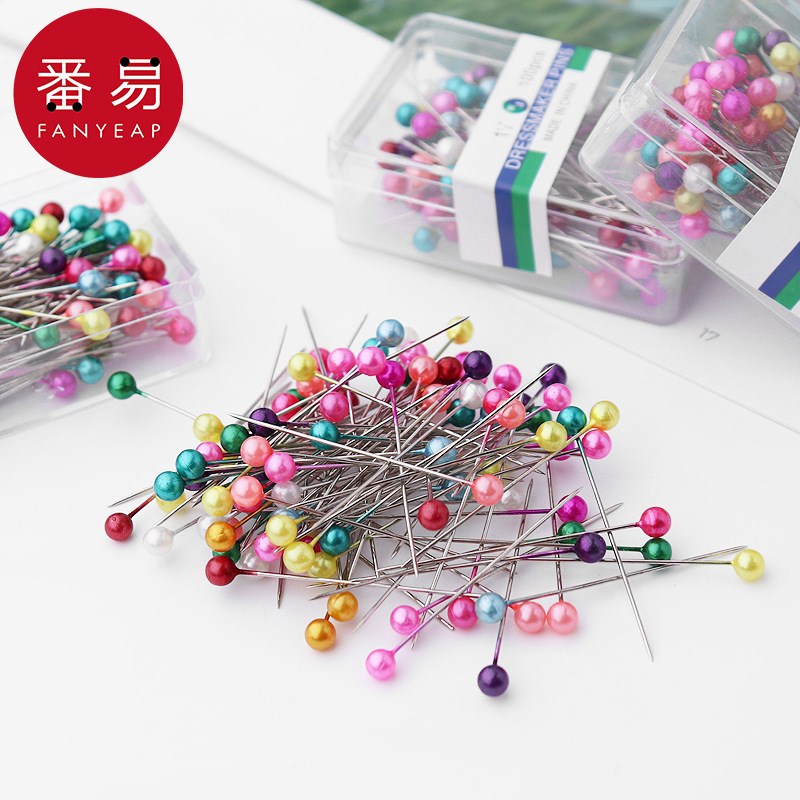 15#《大头针/定位A1pq801-裁缝珠针彩色手工立裁固定针定型珠光缝图片