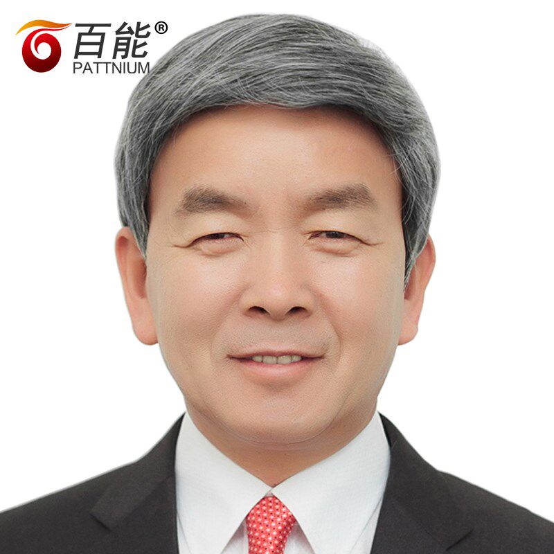 男士花白款假发男款短发灰花白短卷发中老年人整顶假发套逼真款