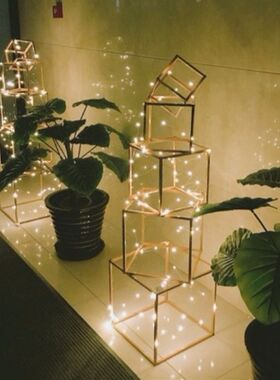 led米粒灯串彩色灯带户外防水灯条庭院装饰节日景观铜丝灯闪灯