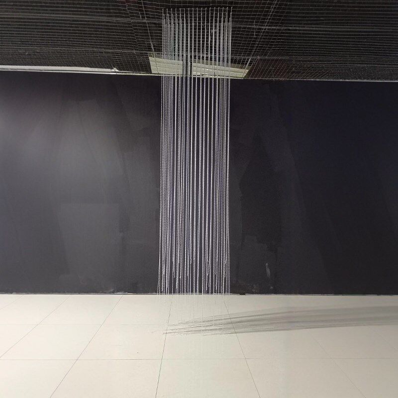 新款压克力珠帘悬吊式天花板挂件婚庆道具水晶婚礼堂顶部装饰舞台