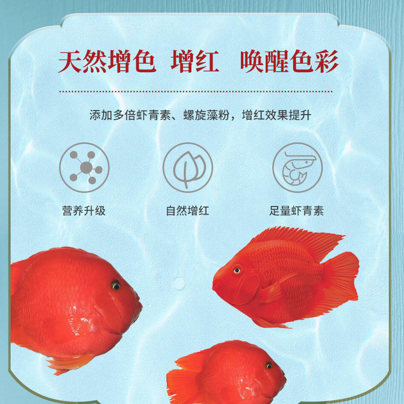 血鹦鹉增红专用鱼食热带鱼专用粮饲料发财罗汉地图观赏鱼小颗粒粮
