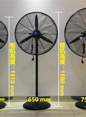 绿益工业风扇落地挂壁扇500/650虎威牛角扇FS750纯铜工厂烧烤风扇