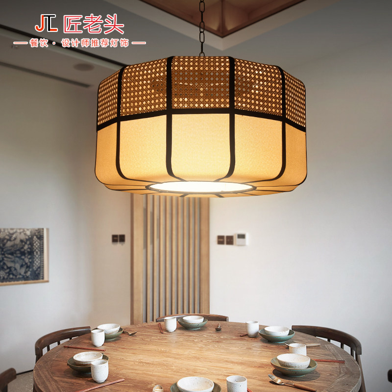 中式餐饮饭店火锅店吊灯创意餐厅宴会厅包间灯笼包厢圆桌优选灯具