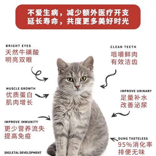 虎厨猫咪生骨肉餐包全阶段生肉猫饭增肥营养低敏鸡鸭兔50g80g100g