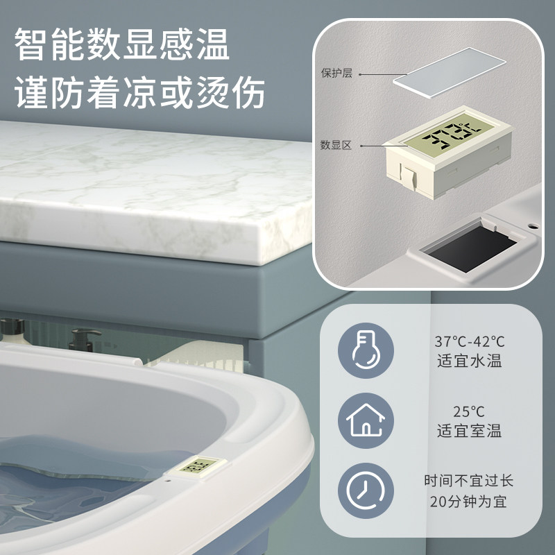 婴儿洗澡盆儿童洗澡桶宝宝浴盆特大号可折叠泡澡浴桶坐躺游泳家用