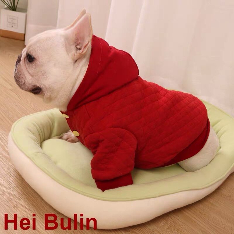 秋冬款法斗衣服巴哥斗牛犬英牛胖狗双层加厚加绒棉衣柔软舒适外套