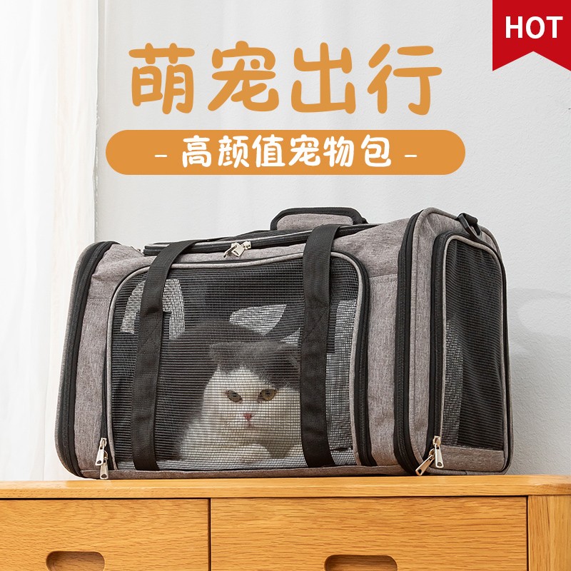 猫包外出便携比熊雪纳瑞狗背包宠物旅行包泰迪中小型犬包车载狗笼