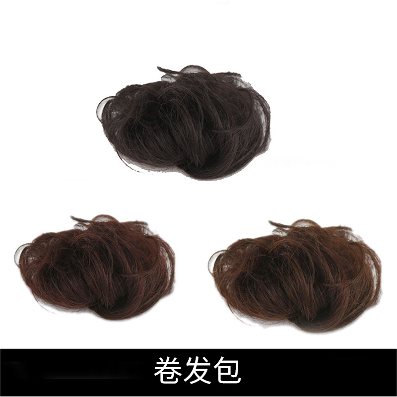 瑞家假发发包丸子头花苞头发圈发饰丸子头神器真发蓬松自然全真发