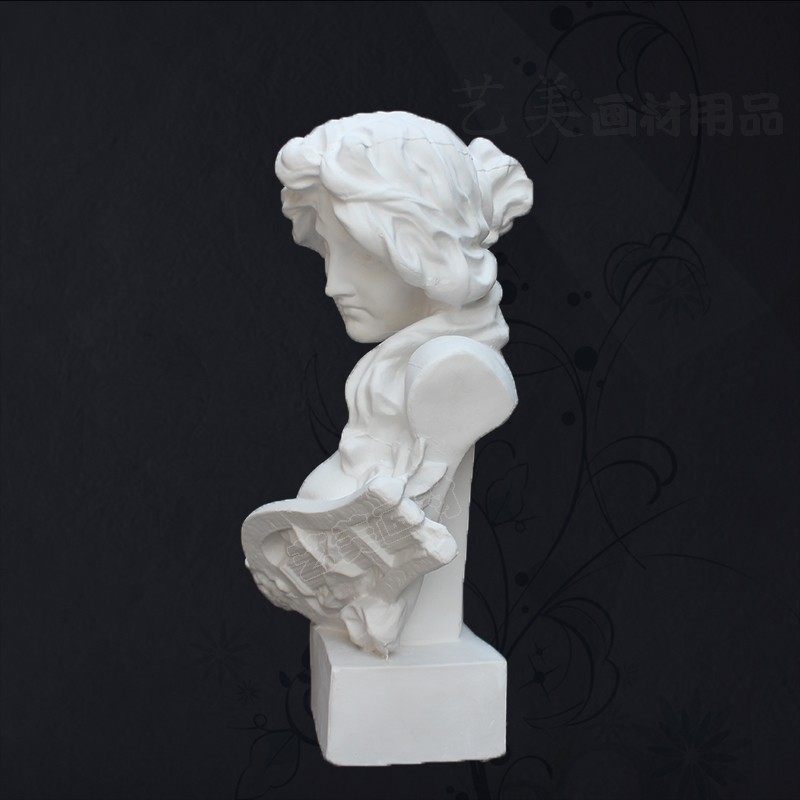 石膏像小琴女高48cm人物素描装饰雕塑摆欧式摆件大号雕像美术教具
