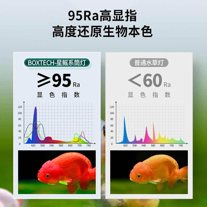 鱼缸灯led灯防水观赏鱼金鱼缸专用筒灯爆藻增色水草溪流缸全光谱