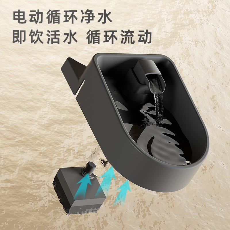 猫碗双碗自动饮水狗碗猫粮食盆喂食器流动电动不插电水盆陶瓷宠物