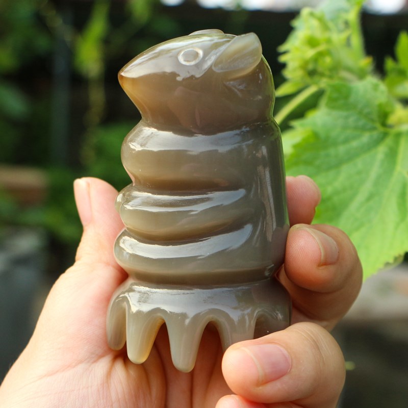 鱼骨牛角按摩梳个人护理洗漱按摩梳粗齿宽齿头部放松顺发梳便携式