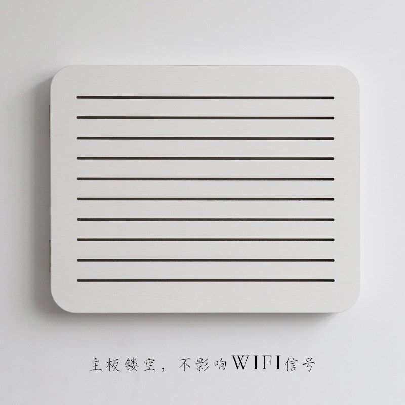 多媒体箱遮挡弱电箱装饰盖板墙上遮丑北欧玄关实木电闸盒宽带盒子