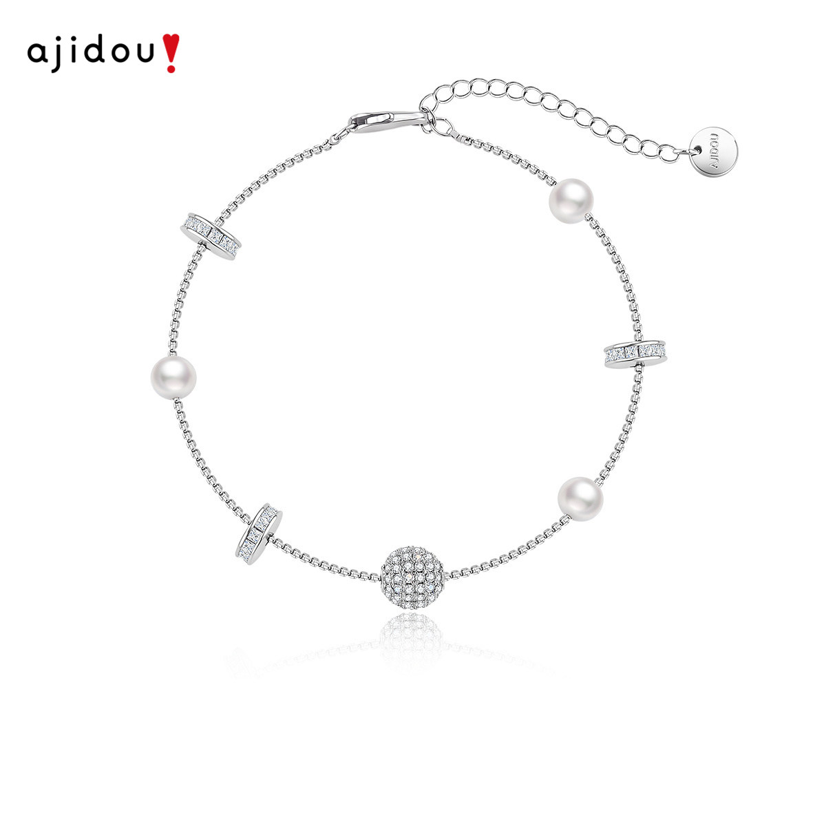 AJIDOU阿吉豆手链满天星珍珠手串轻奢精致送女朋友生日礼物手饰品