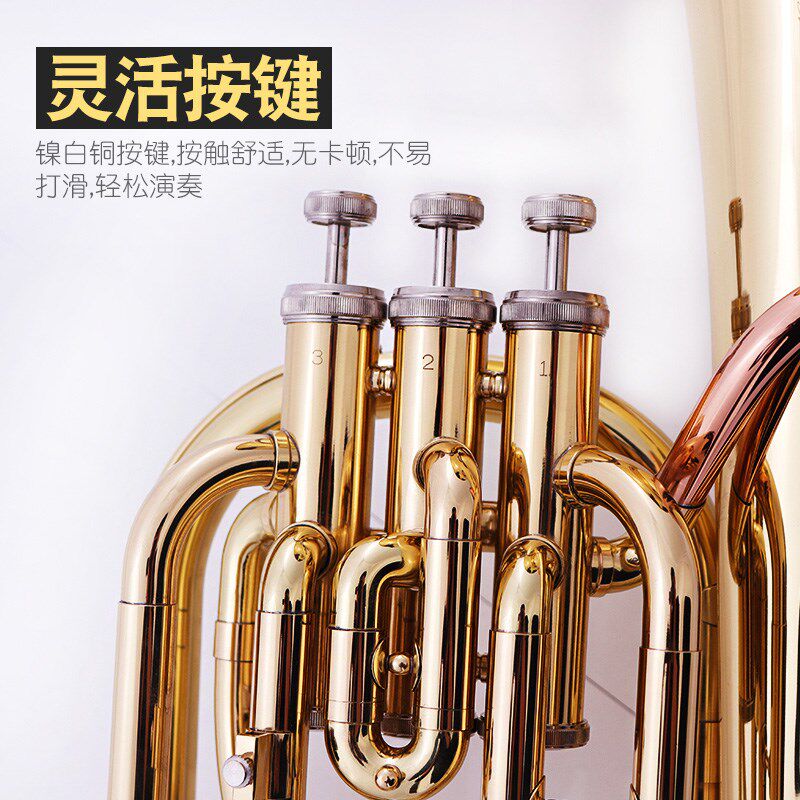 未诺 降B调立键次中音号 三立键次中音号抱号巴里东 大号乐器