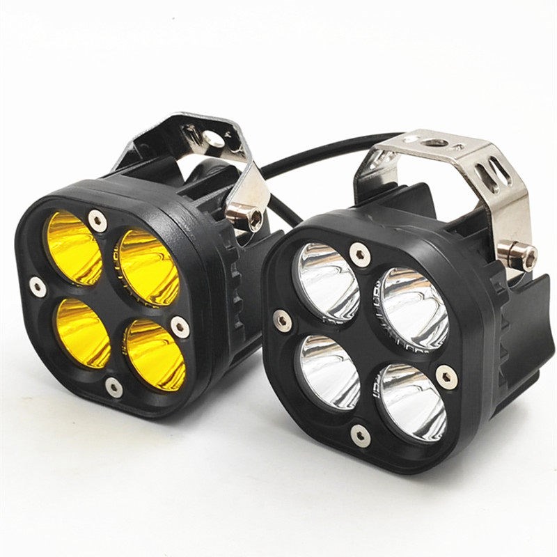 汽车LED射灯越野车A柱灯车顶灯前杠雾灯3寸方灯12V24V通用辅助灯
