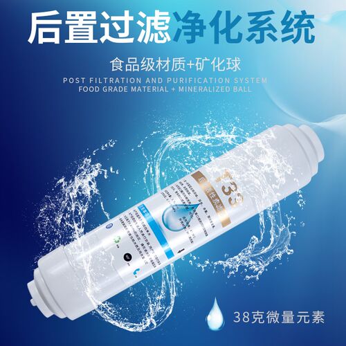 净水器家用后置活性炭直饮纯水机快接平口2分3分T33滤芯配件大全