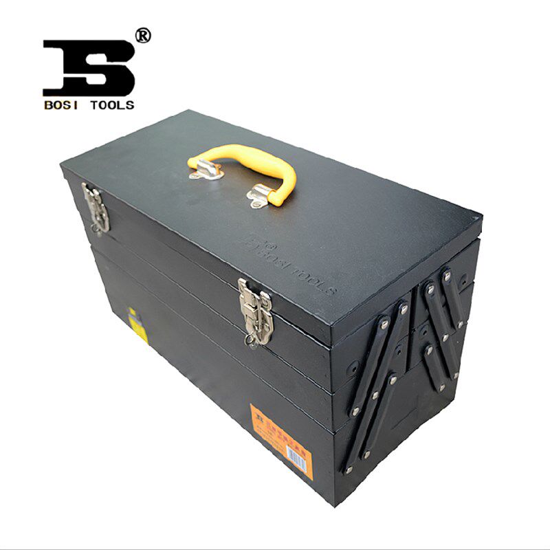 波斯工具 手提铁皮工具箱 2层3层全铁皮五金工具箱