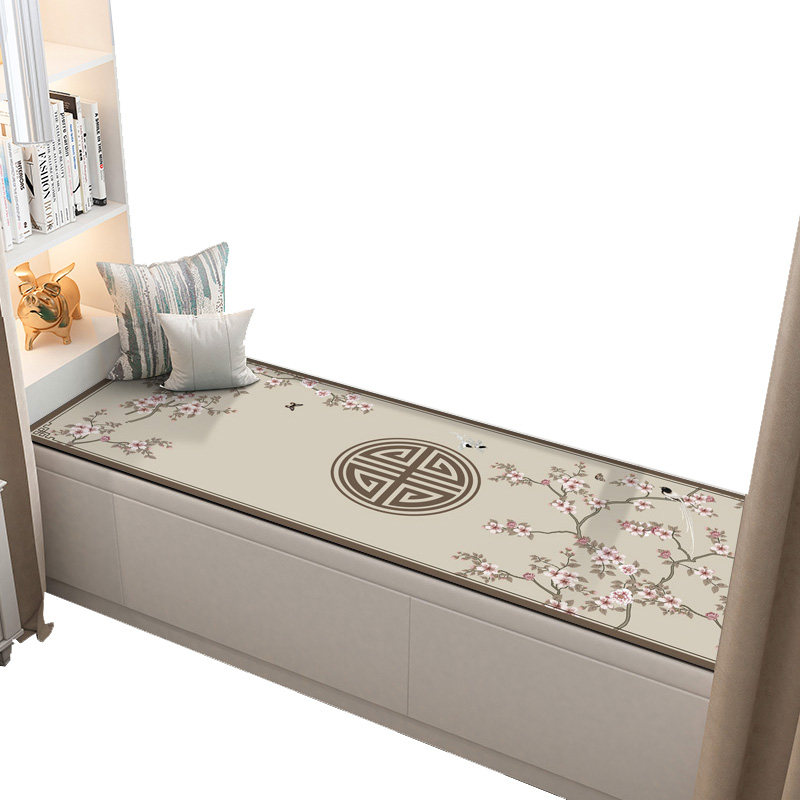 中国风皮革飘窗垫榻榻米阳台PU垫子防晒防滑可定制窗台软垫瑜伽垫