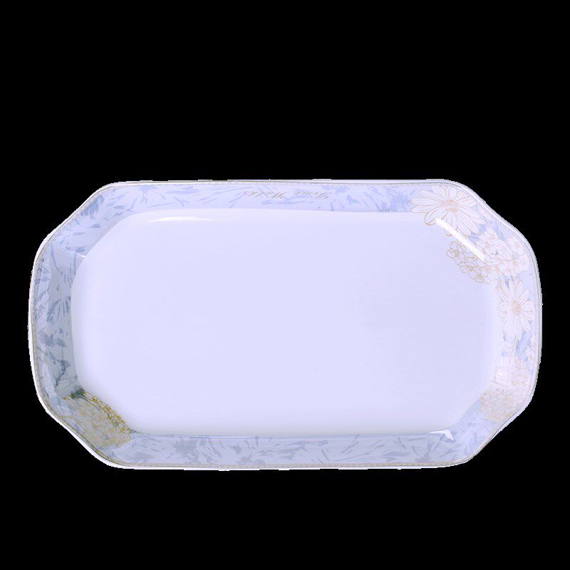 【金边鱼盘】釉下彩陶瓷鱼盘家用盘