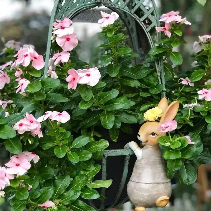 铁艺吊篮花盆绿色复古做旧悬挂花架户外庭院花园绿萝月季收纳装饰
