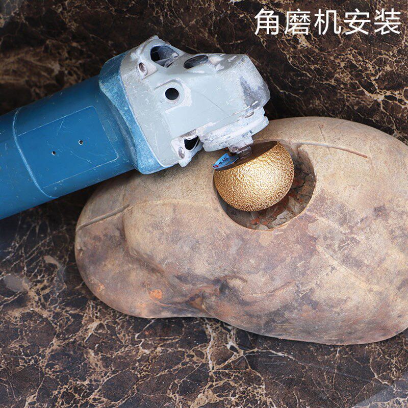 鹅卵石清底磨轮石头花盆内弧打磨弧形钎焊蘑菇头石材打磨头