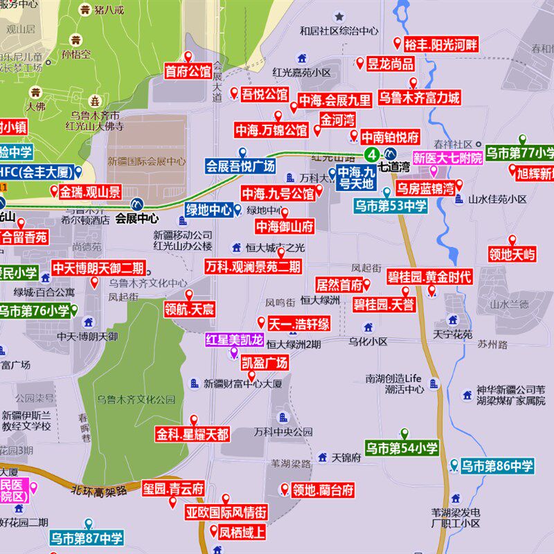 地图定制高清打印深圳市新房地图城市房产小区楼盘地图办公室包邮