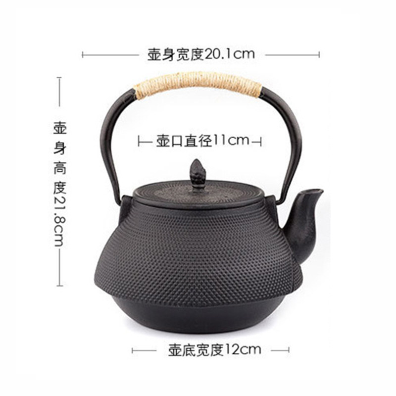 大容量铁壶 日式铸铁壶生铁壶烧水泡茶壶复古功夫茶壶 2.5L大茶壶
