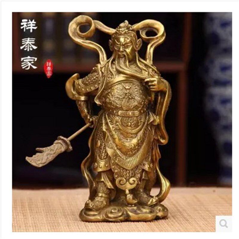 纯铜韦陀关公佛像摆件珈蓝左右护法韦驮菩萨铜关二爷居家供奉神像