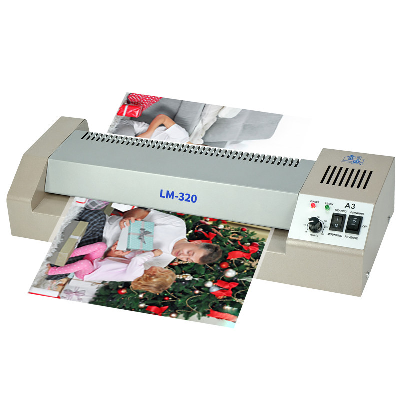 雷盛LM-320过塑机家用A4照片塑封机A3商用热裱压模机