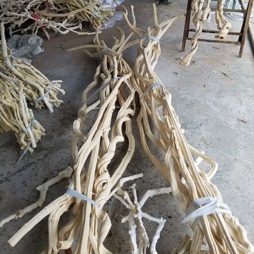 干树枝去皮白树枝装饰鸿运树摆件造景橱窗道具实木造型枯树藤条杆