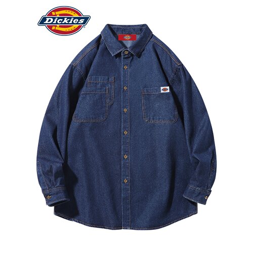 Dickies多口袋牛仔衬衫宽松百搭