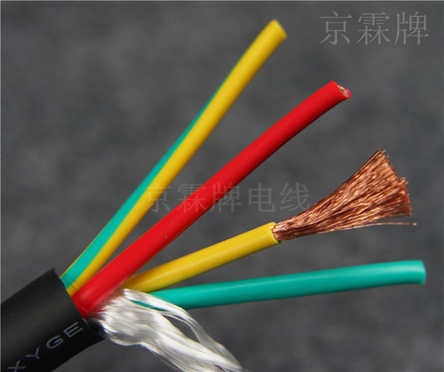 电缆线4芯4平方6平方三相四线国标足耐油纯紫铜拖链高柔耐寒防冻
