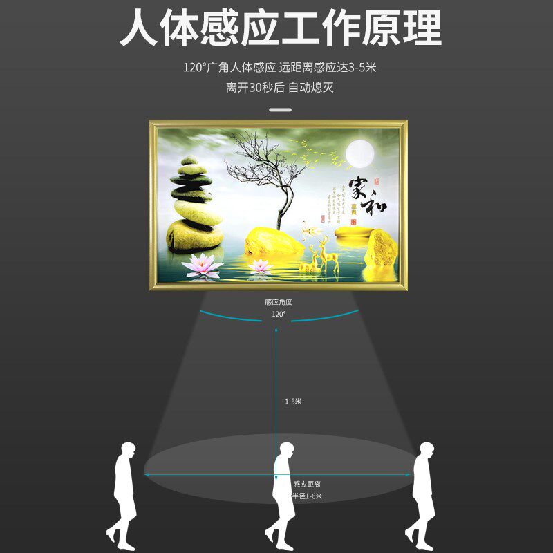 楼递感应灯壁灯人体感应灯家用走廊过道智能自动灯光画入户门玄关