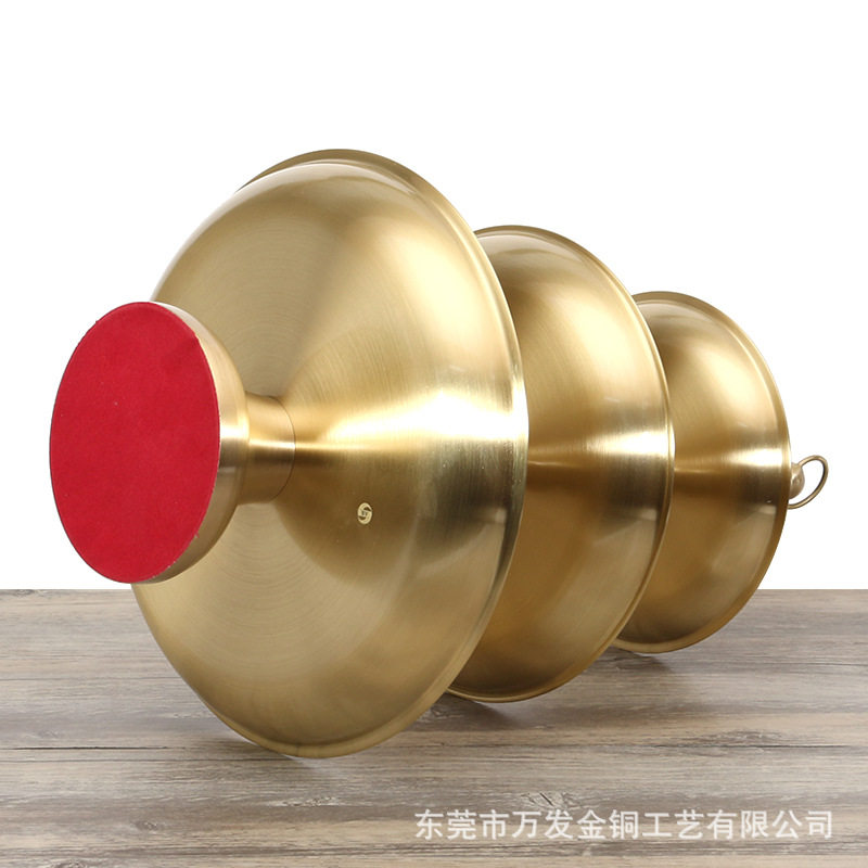 铜水果盘摆件三层佛前供果托盘家用客厅饭桌餐台欧式果盘创意供盘