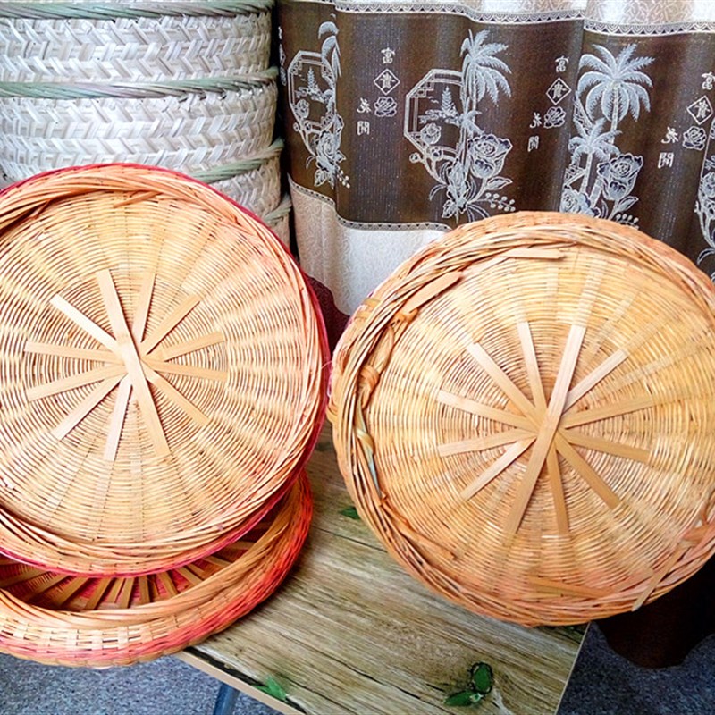 特色工艺竹制品拜拜手提篮子收纳篮酒店用品送餐蓝食盒竹编送餐盒