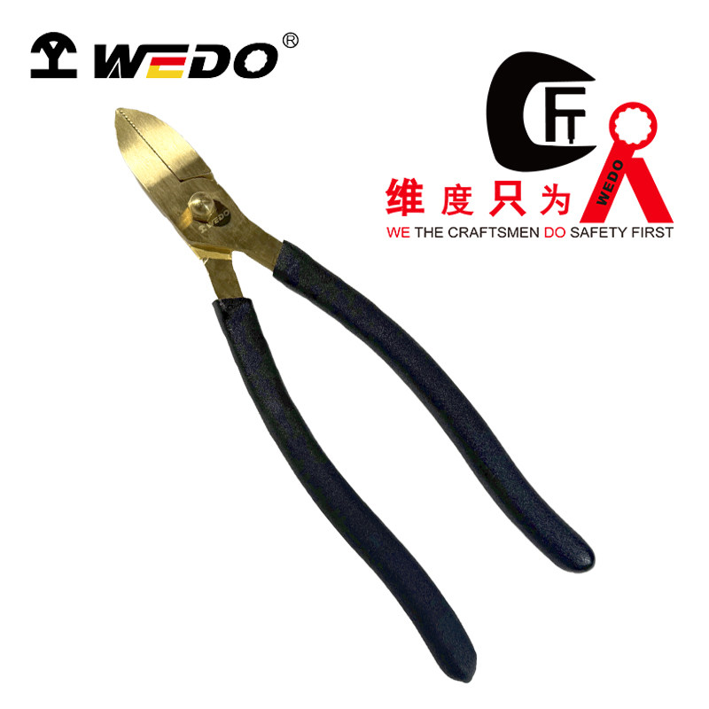 WEDO维度黄铜斜口钳细齿纯铜斜嘴钳手工安装检测斜咀钳子BRB107