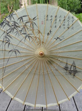 油纸伞晴雨两用防雨古风伞古装汉服拍照道具手工雨伞古典装饰演出