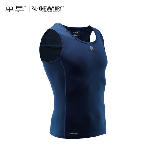 单导动态速干背心湿吸汗透气运动健身夏季潮男生篮球无袖紧身弹力