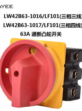 TAYEE上海天逸 主令开关LW42B63-1016 1017/LF101凸轮转换开关63A