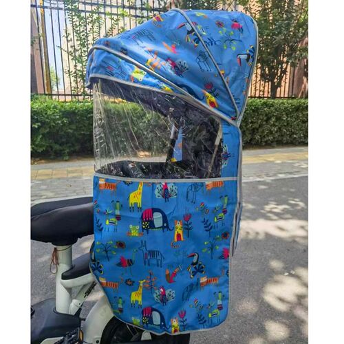电动车宝宝后座防雨防风棚自行车儿童座椅雨棚加大后置小孩棉篷子